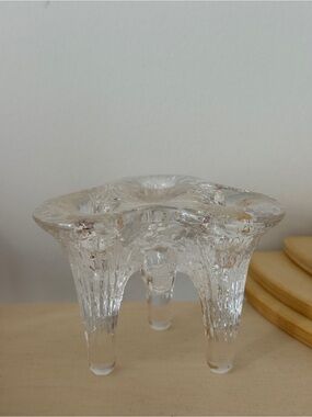 Triple Icicle "Igloo" Candelabra by Goran Warff, Crafted by Kosta Boda